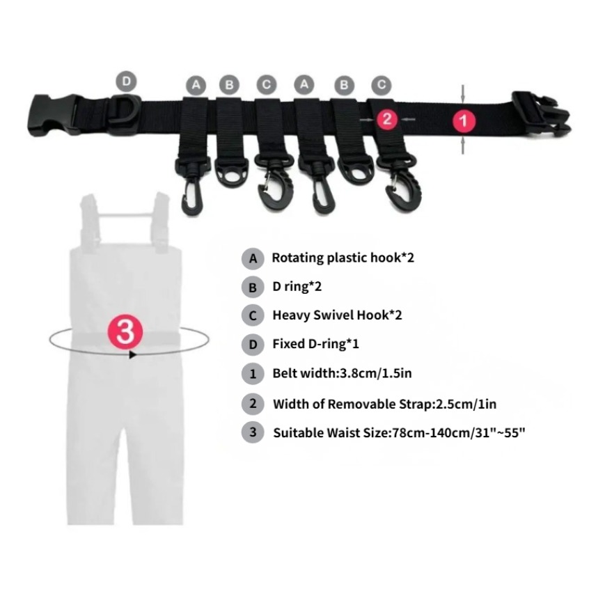 1Pcs Adjustable Wading Belts F - огляд і ціна Fishing Equipment Carp