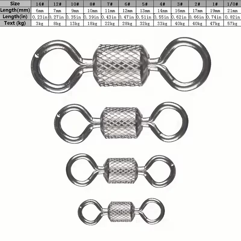 100PCS Fishing Swivels Ball Be - огляд і ціна Fishing Swivel Connector